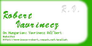 robert vavrinecz business card